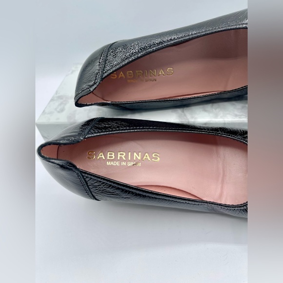 SABRINAS Lita Block-Heel Black Shoes Made in Spain.EU Size  37   US size 6 / 6.5 - Picture 6 of 14